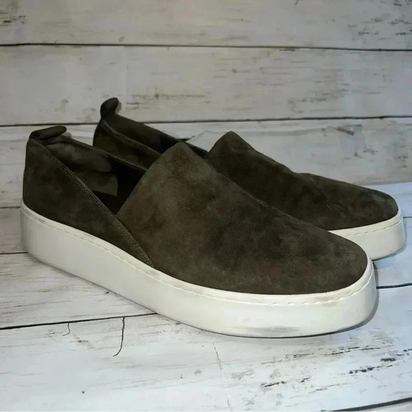 Vince Green Suede Slip on Sneakers Saxton women’s 8 - Picture 2 of 7